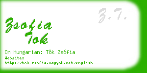 zsofia tok business card